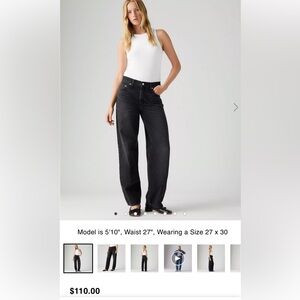 Levi’s baggy dad black jeans